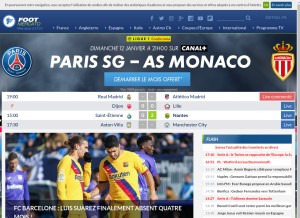 How footmercato.net looks like on a tablet such as an iPad.