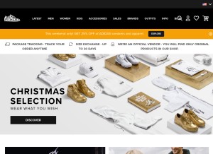 How footshop.com looks like on a tablet such as an iPad.