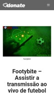 How footybite.biz looks like on a mobile device such as an iPhone.