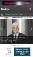 How forbesindia.com looks like on a mobile device such as an iPhone.