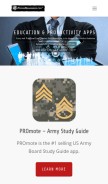 How forcereadiness.com looks like on a mobile device such as an iPhone.