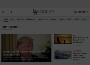How forces.net looks like on a tablet such as an iPad.