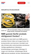 How fordonsteknik.net looks like on a mobile device such as an iPhone.