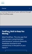How fordpass.com looks like on a mobile device such as an iPhone.