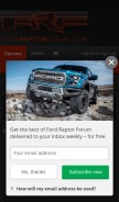 How fordraptorforum.com looks like on a mobile device such as an iPhone.