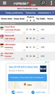 How forebet.com looks like on a mobile device such as an iPhone.