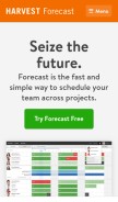 How forecastapp.com looks like on a mobile device such as an iPhone.