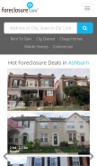 How foreclosure.com looks like on a mobile device such as an iPhone.