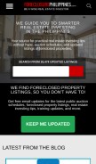 How foreclosurephilippines.com looks like on a mobile device such as an iPhone.