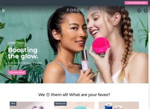 How foreo.com looks like on a tablet such as an iPad.