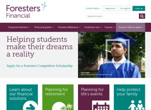 How foresters.com looks like on a tablet such as an iPad.