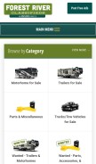 How forestriverclassifieds.com looks like on a mobile device such as an iPhone.