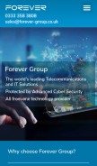 How forever-group.co.uk looks like on a mobile device such as an iPhone.