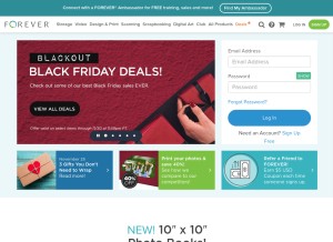 How forever.com looks like on a tablet such as an iPad.