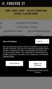 How forever21.com looks like on a mobile device such as an iPhone.