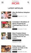 How foreverymom.com looks like on a mobile device such as an iPhone.