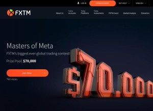 How forextime.com looks like on a tablet such as an iPad.