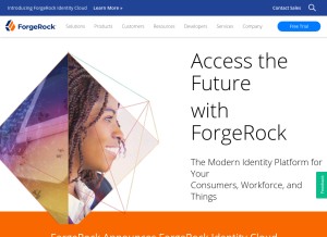 How forgerock.com looks like on a tablet such as an iPad.
