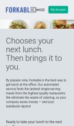 How forkable.com looks like on a mobile device such as an iPhone.