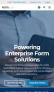 How form.com looks like on a mobile device such as an iPhone.