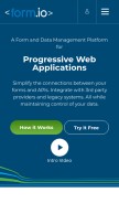 How form.io looks like on a mobile device such as an iPhone.