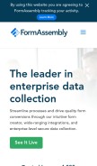 How formassembly.com looks like on a mobile device such as an iPhone.