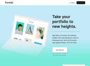 How format.com looks like on a tablet such as an iPad.