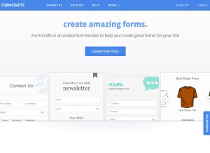 How formcrafts.com looks like on a tablet such as an iPad.
