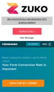 How formisimo.com looks like on a mobile device such as an iPhone.
