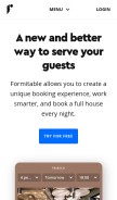 How formitable.com looks like on a mobile device such as an iPhone.