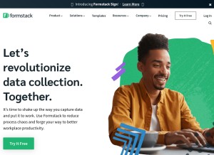 How formstack.com looks like on a tablet such as an iPad.