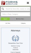 How formsworkflow.com looks like on a mobile device such as an iPhone.