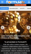How formulatv.com looks like on a mobile device such as an iPhone.