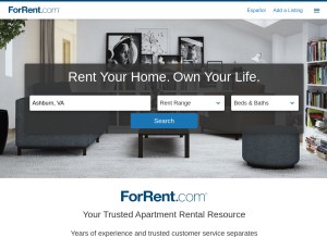 How forrent.com looks like on a tablet such as an iPad.