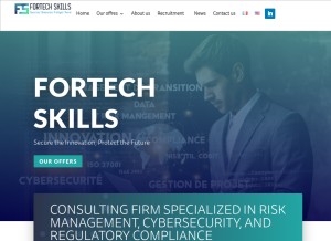 How fortech-skills.fr looks like on a tablet such as an iPad.