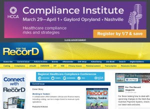How fortherecordmag.com looks like on a tablet such as an iPad.
