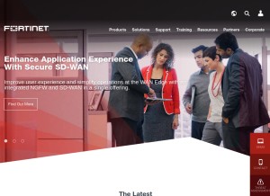 How fortimail.com looks like on a tablet such as an iPad.