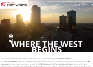 How fortworth.com looks like on a tablet such as an iPad.