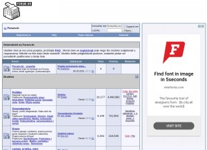 How forum.hr looks like on a tablet such as an iPad.