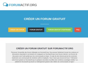 How forumactif.org looks like on a tablet such as an iPad.