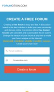 How forumotion.com looks like on a mobile device such as an iPhone.