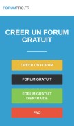 How forumpro.fr looks like on a mobile device such as an iPhone.