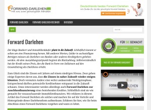 How forward-darlehen.com looks like on a tablet such as an iPad.