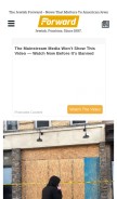 How forward.com looks like on a mobile device such as an iPhone.