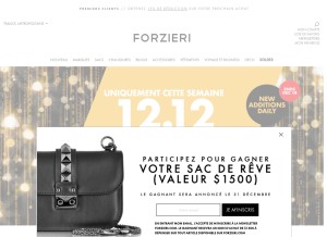How forzieri.com looks like on a tablet such as an iPad.