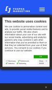 How fospha.com looks like on a mobile device such as an iPhone.