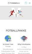 How fotballpakke.no looks like on a mobile device such as an iPhone.