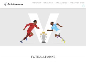 How fotballpakke.no looks like on a tablet such as an iPad.