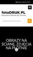 How fotodruk.pl looks like on a mobile device such as an iPhone.
