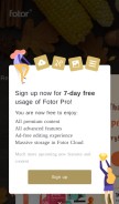 How fotor.com looks like on a mobile device such as an iPhone.